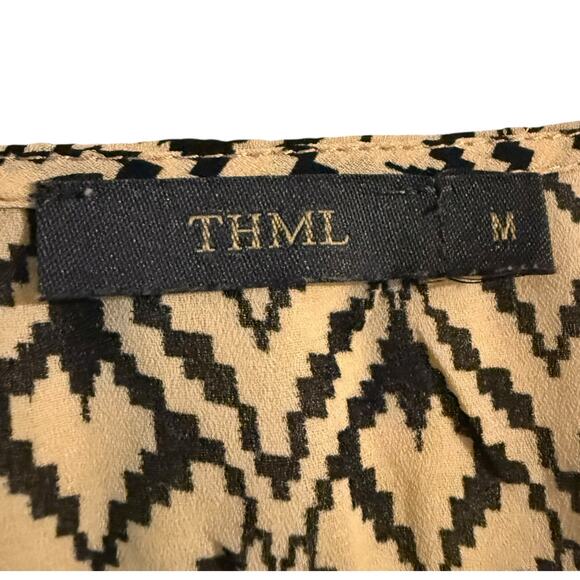 THML Anthropologie Black, Cream and Teal embroidered Tank Top Size Medium - Picture 6 of 8